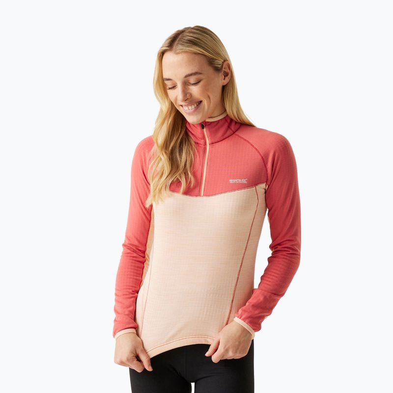 Women's trekking sweatshirt REGATTA Hepley mineral red/peach parfait marl