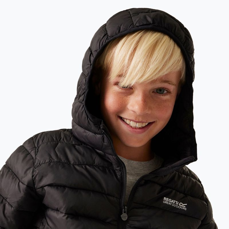 Children's down jacket REGATTA Junior Hooded Marizion black 4