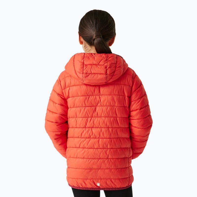 Children's down jacket REGATTA Junior Hooded Marizion red sky/mineral red 3