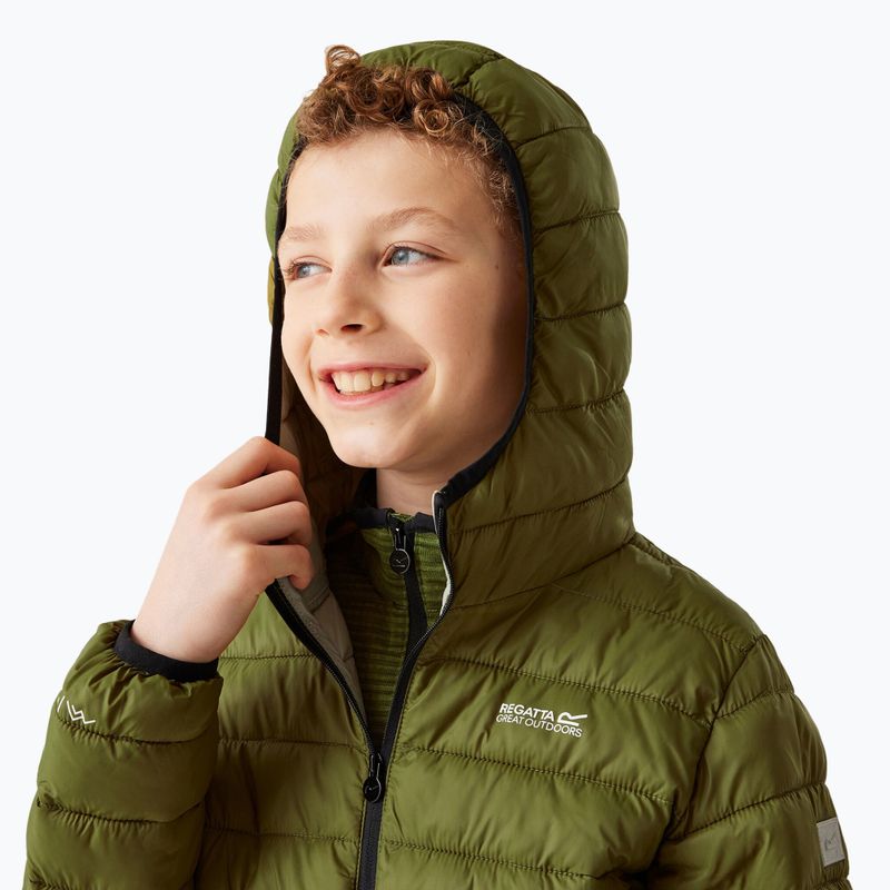 REGATTA Junior Hooded Marizion down jacket nephrite green/abbeystone 4