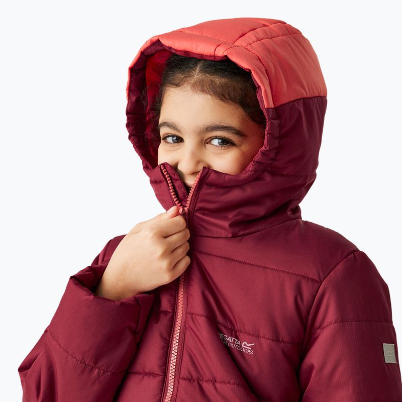 Children's down jacket REGATTA LoftHouse VIII rumba red/mineral red 4