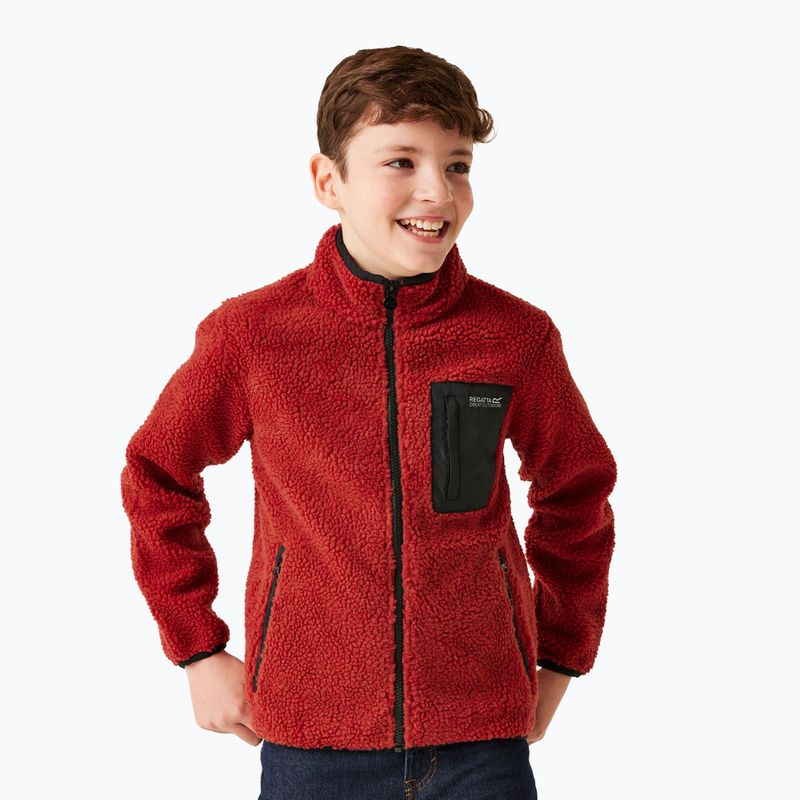 Children's sweatshirt REGATTA Junior Frankie Full Zip red ochre