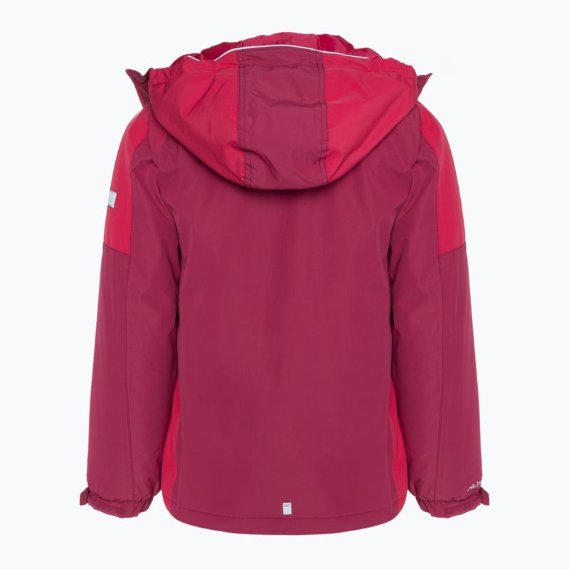 Children's REGATTA Hurdle V berry pink/pink potion rain jacket 2