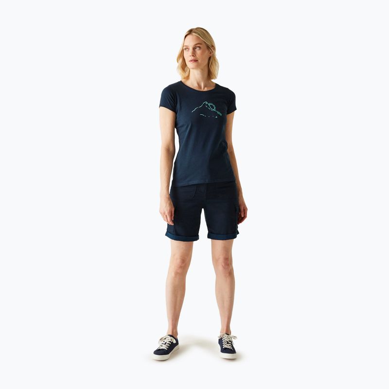 Women's T-shirt REGATTA Breezed V navy 2