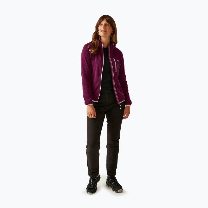 Women's fleece hoodie REGATTA Newhill II beaujolais/light vanilla 2