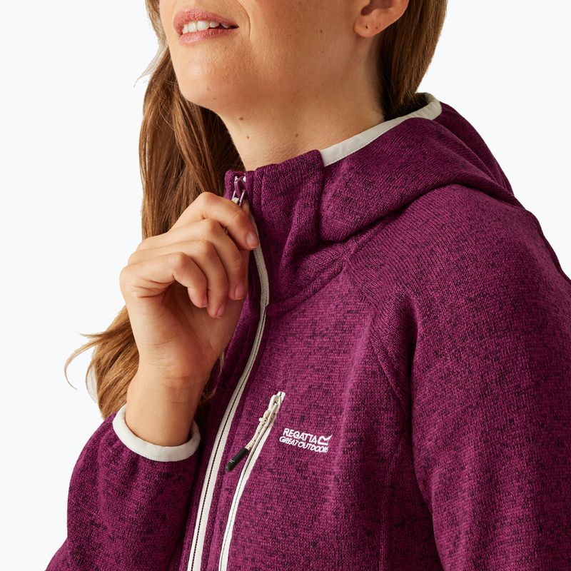 Women's fleece hoodie REGATTA Newhill II beaujolais/light vanilla 5