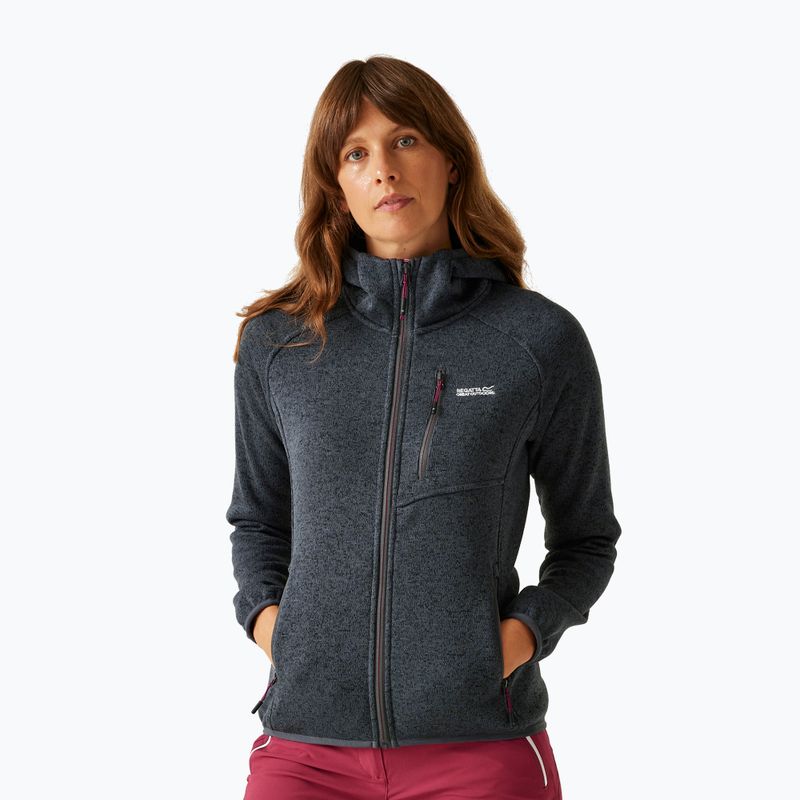 Women's fleece hoodie REGATTA Newhill II seal grey/pop