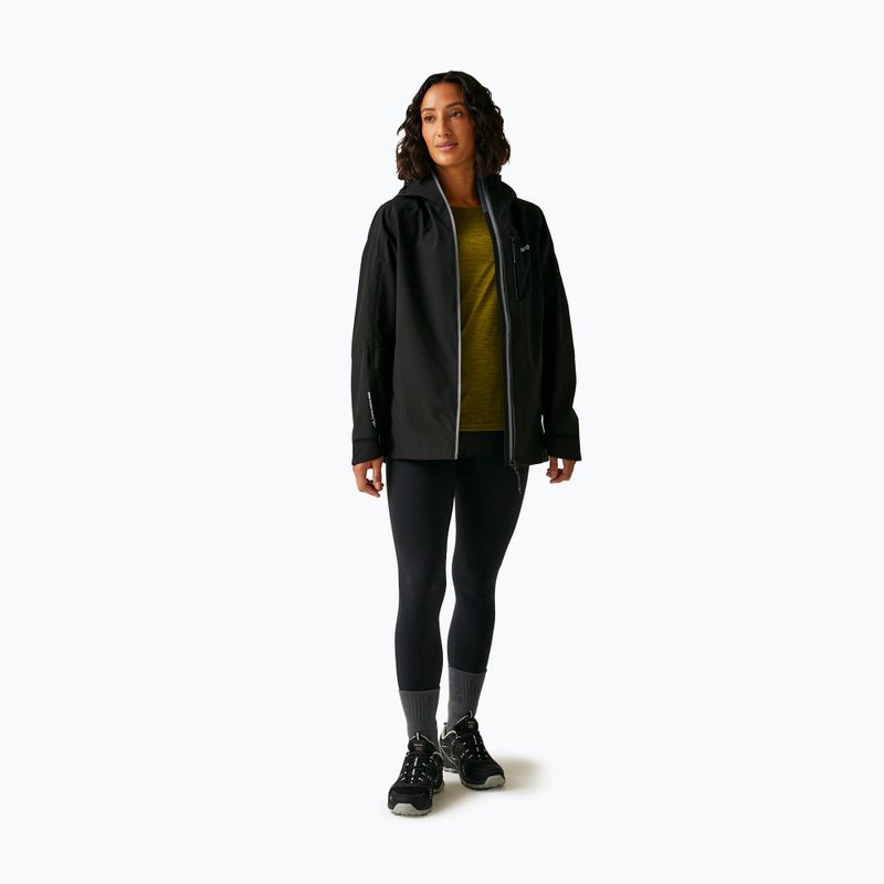 Women's rain jacket REGATTA Birchdale II black/seal grey 2