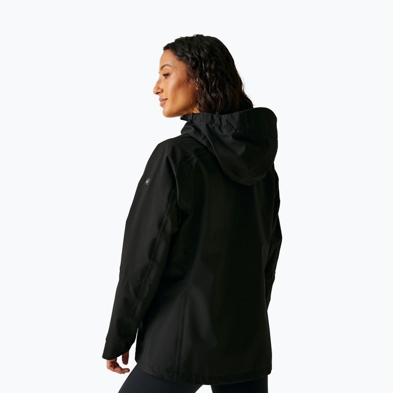 Women's rain jacket REGATTA Birchdale II black/seal grey 3