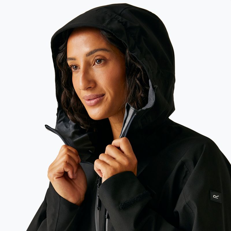 Women's rain jacket REGATTA Birchdale II black/seal grey 6