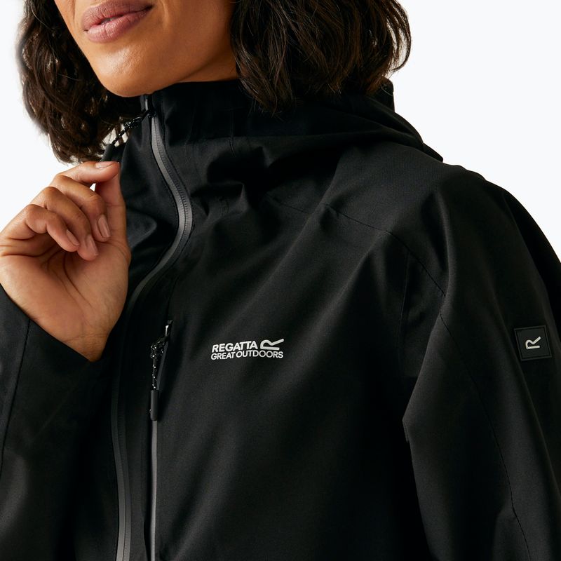 Women's rain jacket REGATTA Birchdale II black/seal grey 7