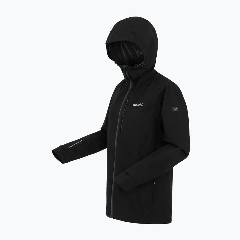 Women's rain jacket REGATTA Birchdale II black/seal grey 12