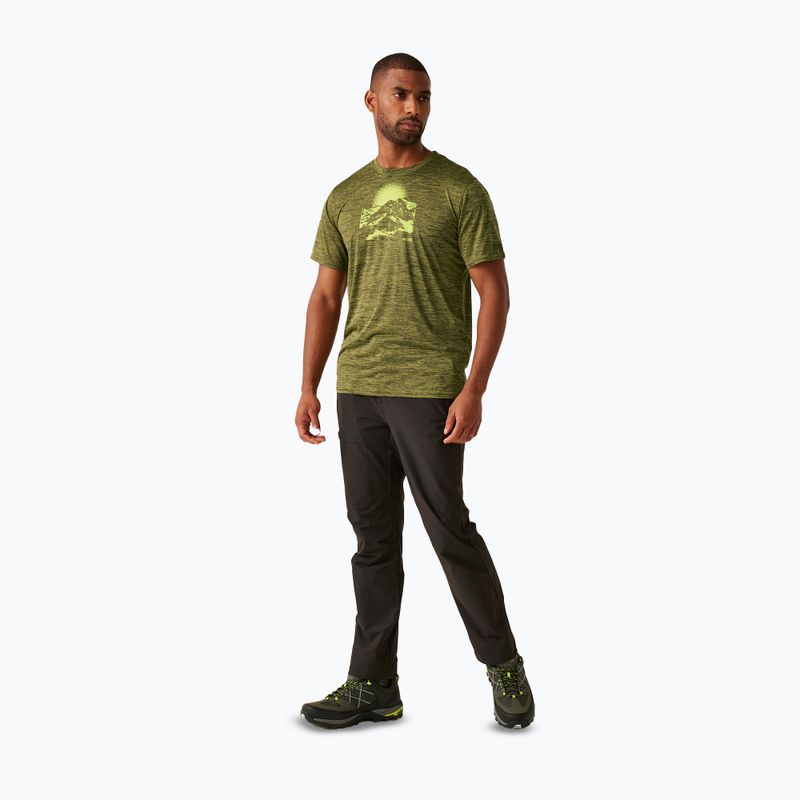 Men's trekking T-shirt REGATTA Fingal IX nephrite green marl 2