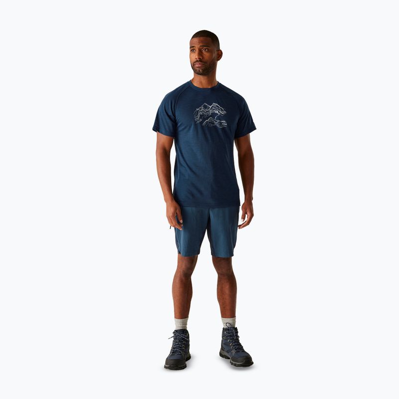 Men's trekking shorts REGATTA Eldes moonlight denim/navy 2