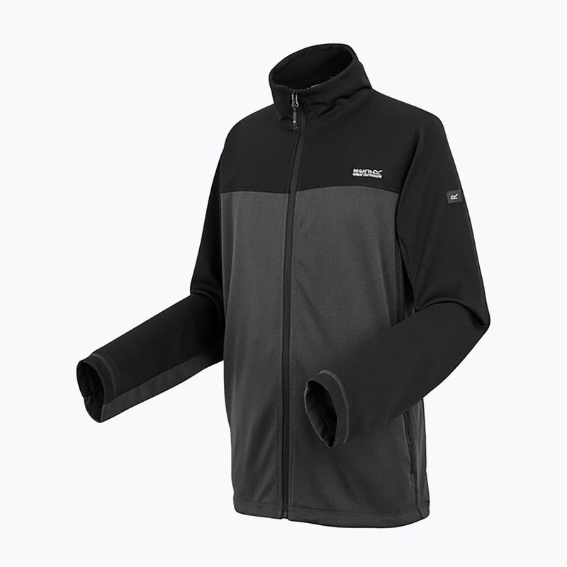 Men's sweatshirt REGATT Highton Full Zip Midlayer ash/black 9