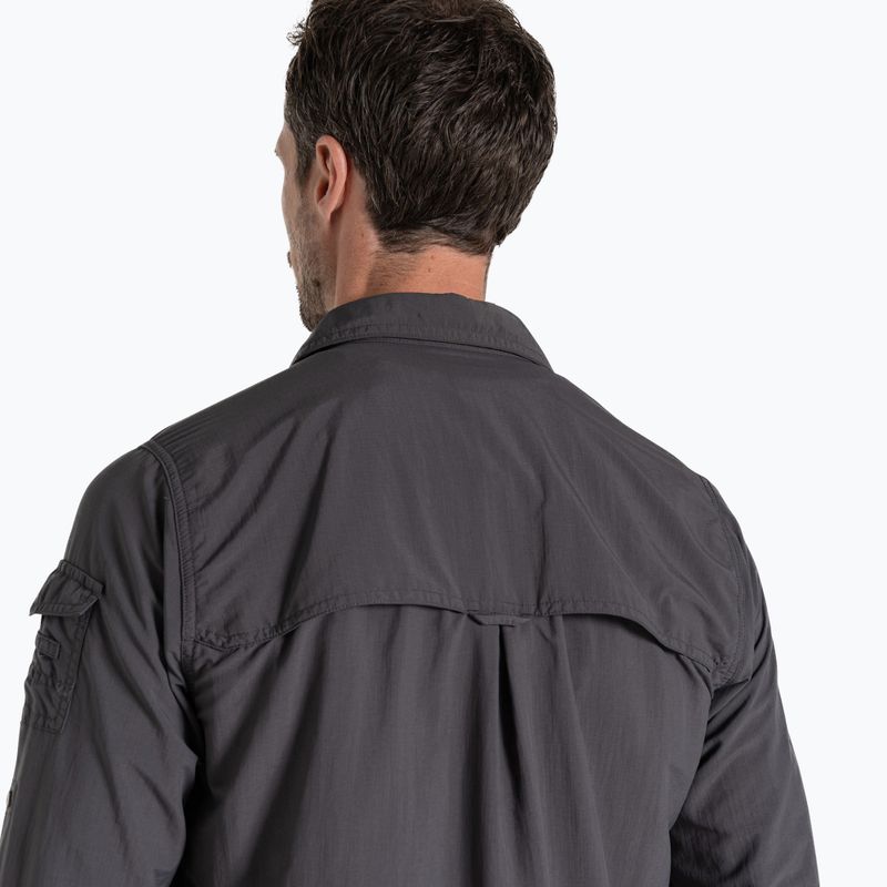 Men's shirt Craghoppers NosiLife Adventure Long Sleeved Shirt III black pepper 5