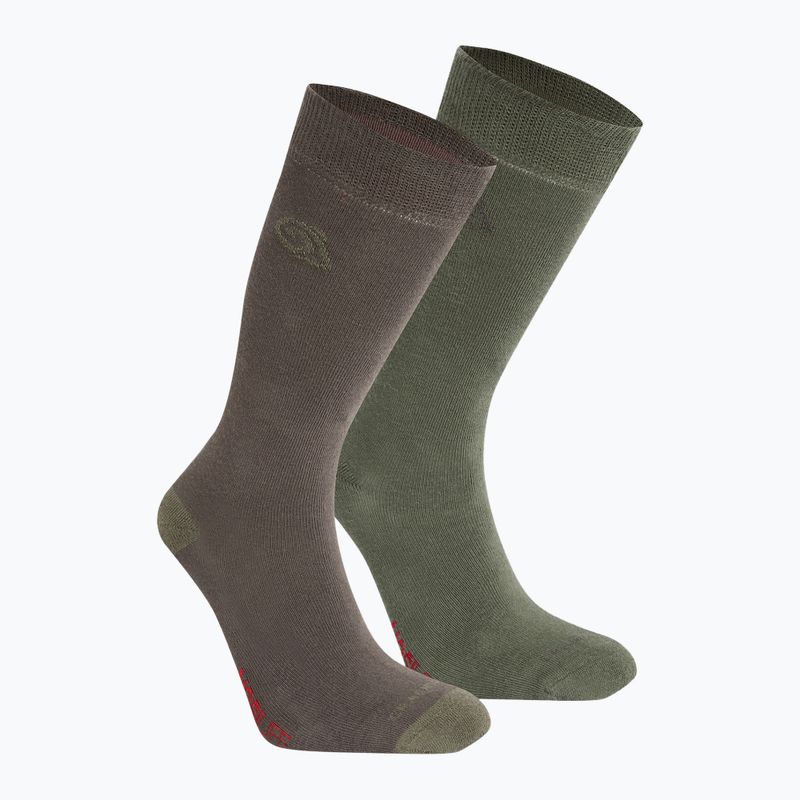 Craghoppers NosiLife TwinPck trekking socks 2 pairs woodland green/wild olive