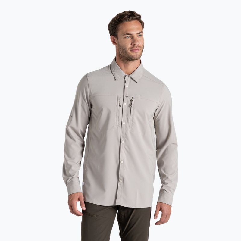 Craghoppers men's shirt NosiLife Long Sleeved Pro Shirt V parchment