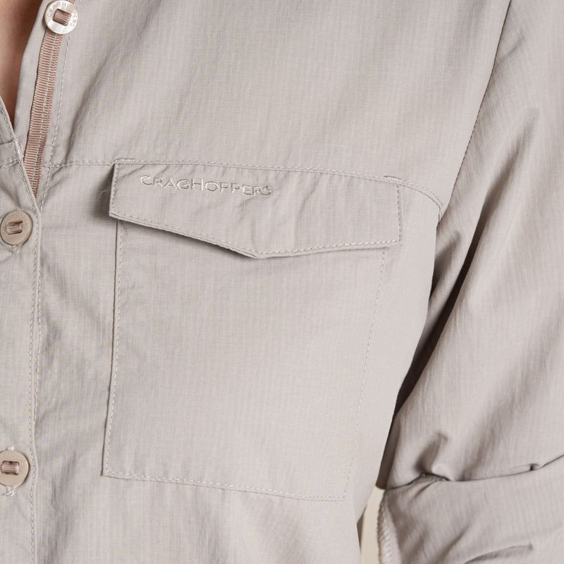 Women's shirt Craghoppers NosiLife Adventure Long Sleeved Shirt III soft mushroom 7