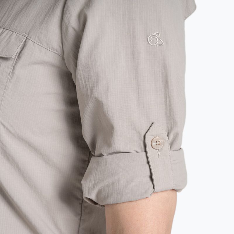 Women's shirt Craghoppers NosiLife Adventure Long Sleeved Shirt III soft mushroom 8