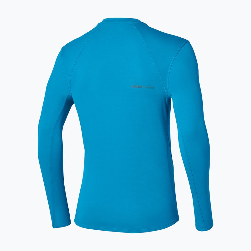 Men's running longsleeve Mizuno Tech Thermal Charge Breath Thermo Long Sleeve Tee blue jewel 2