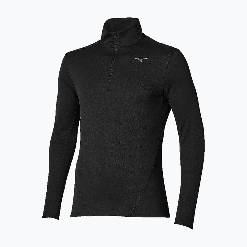 Men's running longsleeve Mizuno Tech Thermal Charge Breath Thermo Half Zip Long Sleeve Tee black