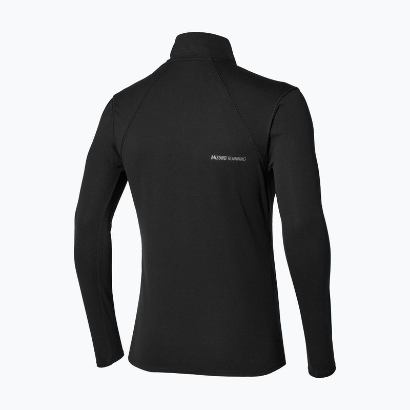 Men's running longsleeve Mizuno Tech Thermal Charge Breath Thermo Half Zip Long Sleeve Tee black 2