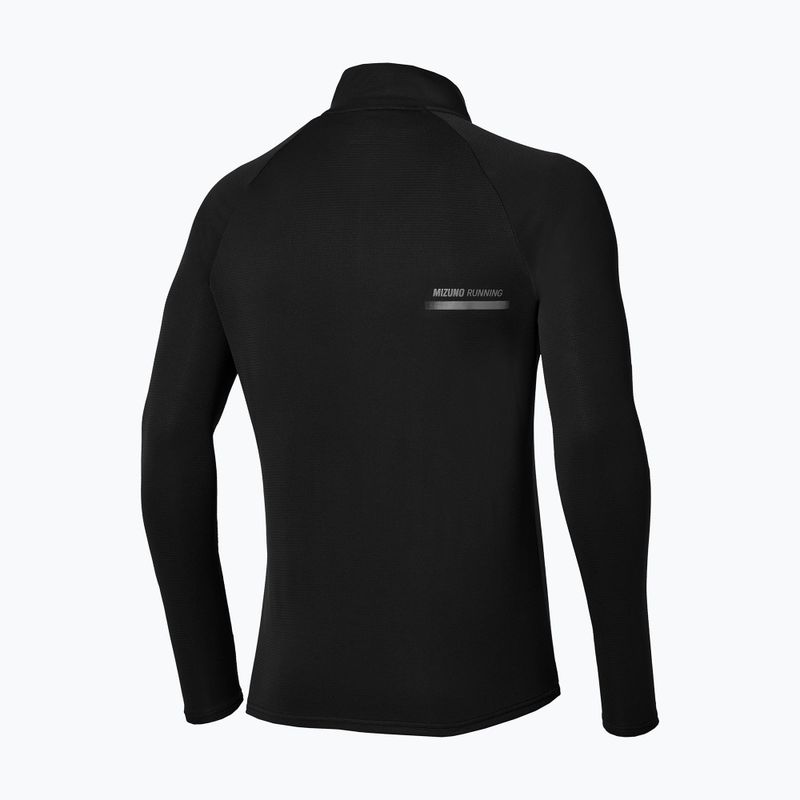 Men's running longsleeve Mizuno Active Dryaeroflow Hybrid Long Sleeve Top Black 2