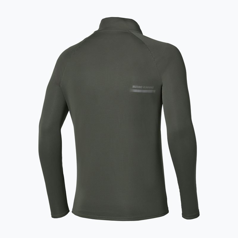 Men's running longsleeve Mizuno Active Dryaeroflow Hybrid Long Sleeve Top Forest Night 2