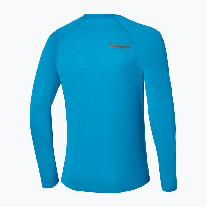 Men's running longsleeve Mizuno Active Dryaeroflow blue jewel 2