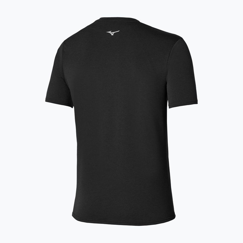 Men's running shirt Mizuno Core Runbird Short Sleeve Tee black 2