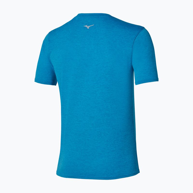 Men's running shirt Mizuno Core Runbird Short Sleeve Tee blue jewel 2