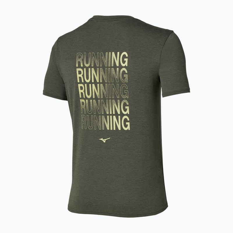 Men's running shirt Mizuno Core Run Short Sleeve Tee forest night 2