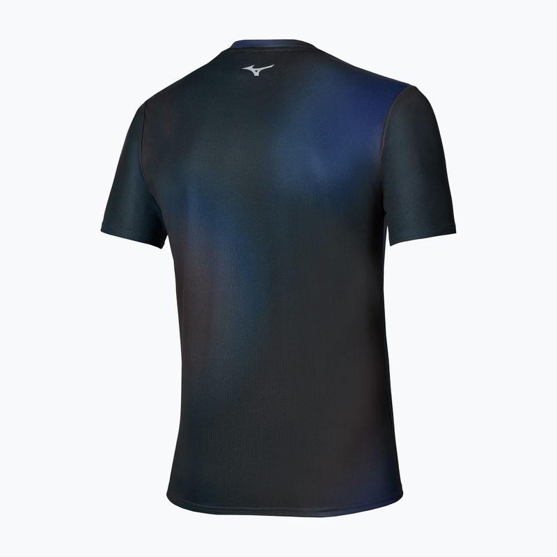 Men's running shirt Mizuno Core Graphic Short Sleeve black/blue 2