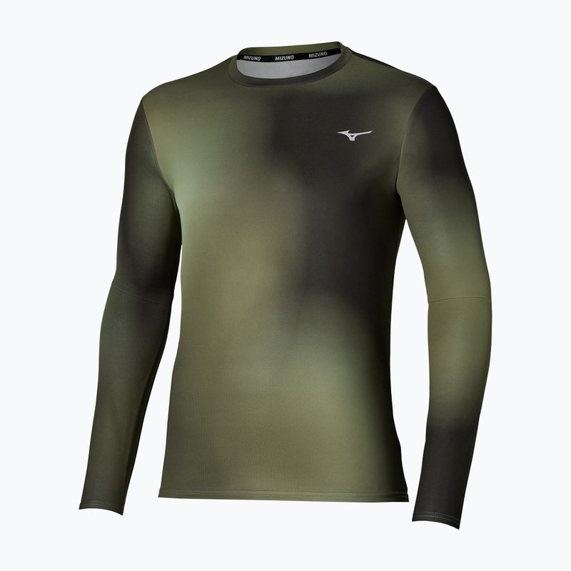 Men's running longsleeve Mizuno Core Graphic Long Sleeve Tee Forest Night