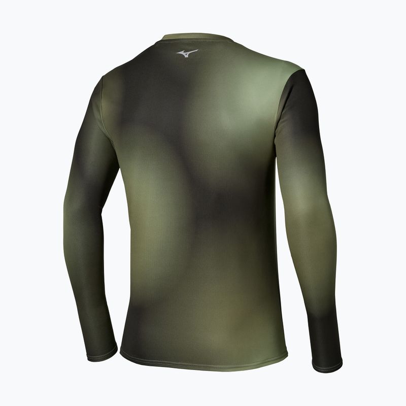 Men's running longsleeve Mizuno Core Graphic Long Sleeve Tee Forest Night 2