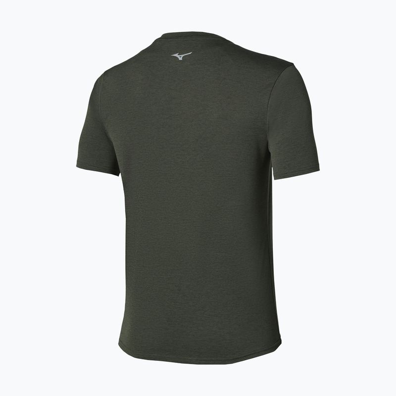 Men's running shirt Mizuno Core Impulse Short Sleeve Tee forest night 2