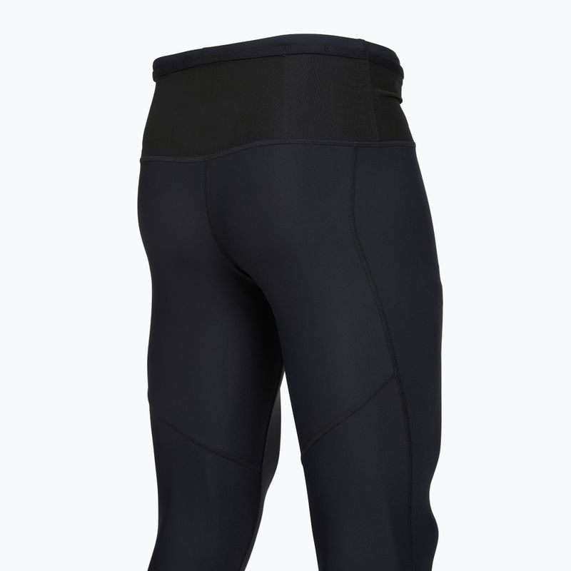 Men's running leggings Mizuno multi pocket long tight Black 4