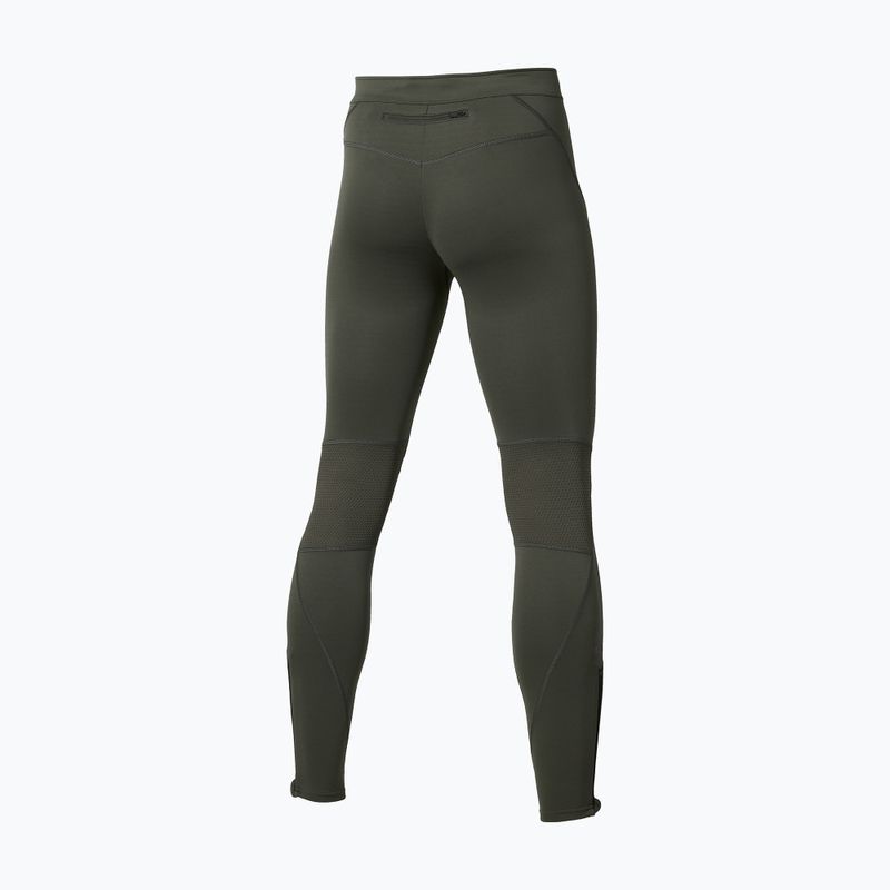 Men's running leggings Mizuno Active Warmalite Long Tight forest night 2