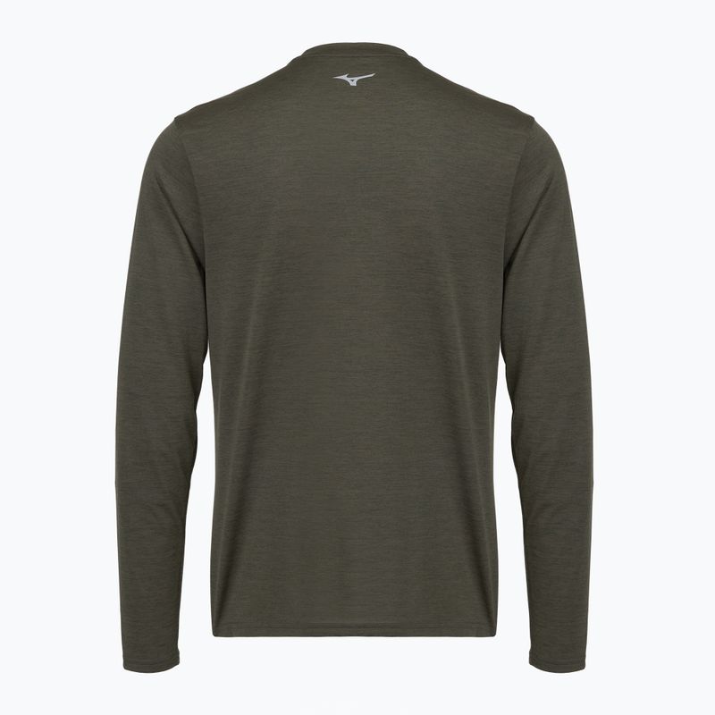 Men's running sweatshirt Mizuno Core Impulse Half Zip Long Sleeve Tee forest night 2