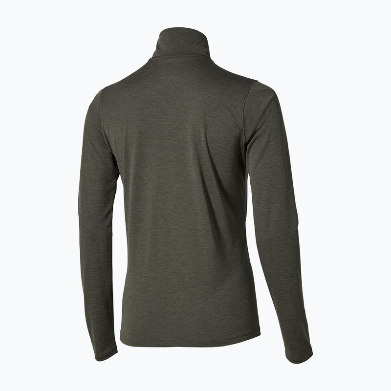 Women's running sweatshirt Mizuno Core Impulse Half Zip Long Sleeve Tee forest night 2