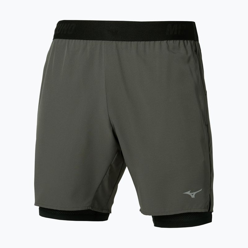 Men's running shorts Mizuno Core 7.5 Inches 2In1 forest night