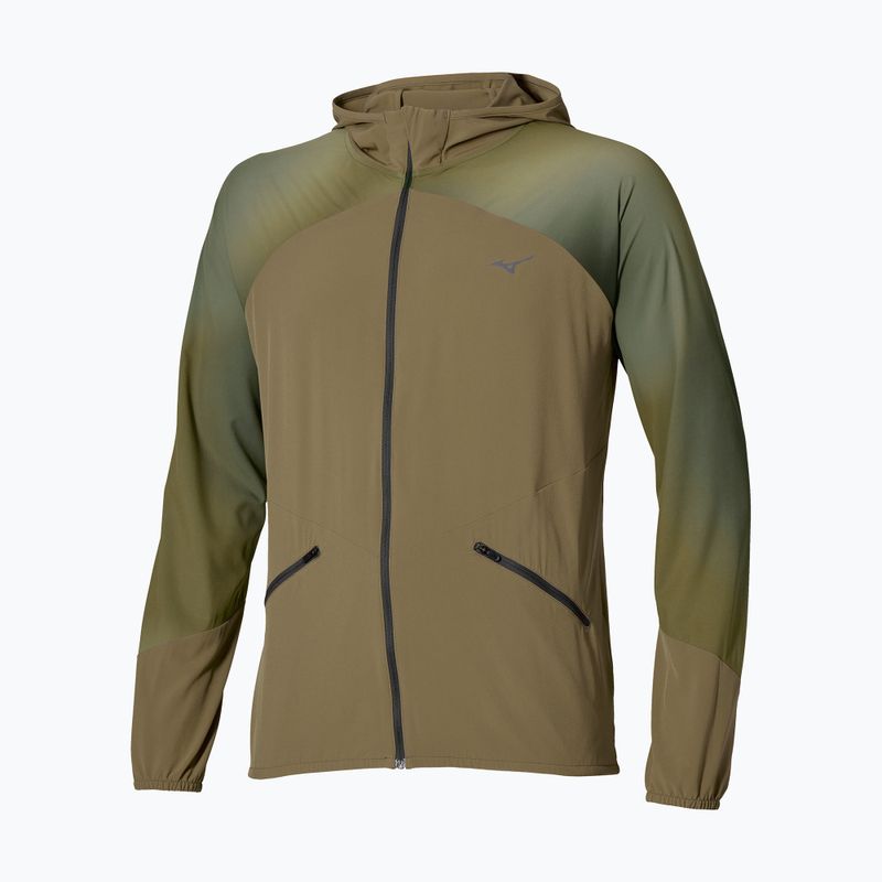 Men's running jacket Mizuno Active Alpha Hooded Jacket martini olive