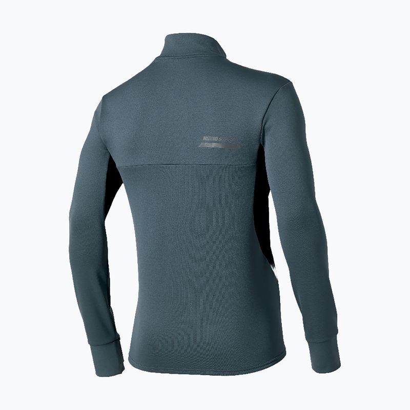 Men's running sweatshirt Mizuno Active Warmalite Half Zip Long Sleeve Top dark slate 2