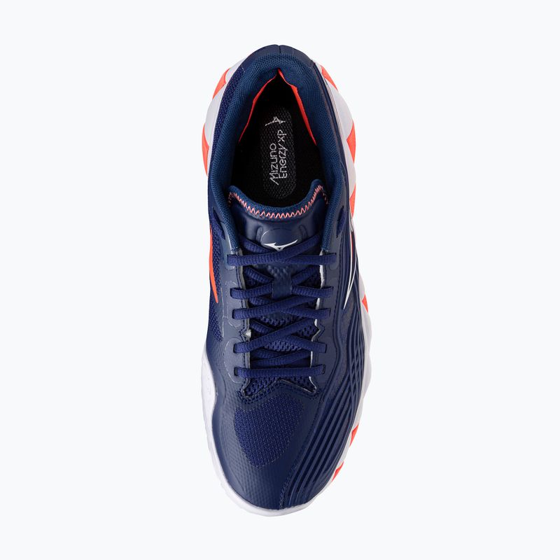Men's tennis shoes Mizuno Wave Enforce Tour 2 CC beacon blue/white/lava orange 12