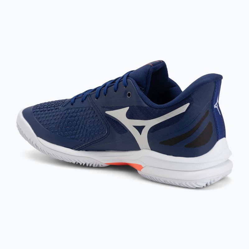 Men's tennis shoes Mizuno Wave Exceed Tour 7 CC beacon blue/white/lava orange 3