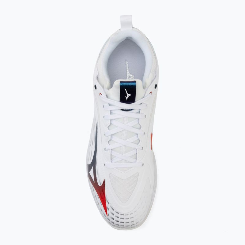 Men's tennis shoes Mizuno Wave Drive Neo 4 white/insignia blue/orange 5