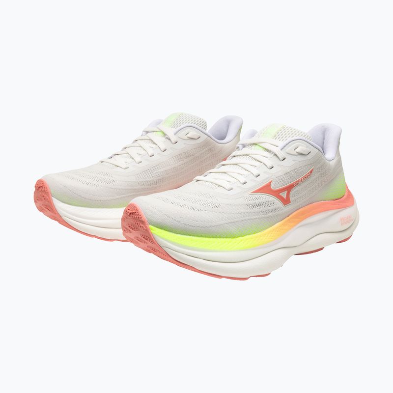 Women's running shoes Mizuno Wave Sky 9 gf white/desert flower/lime pulp 5