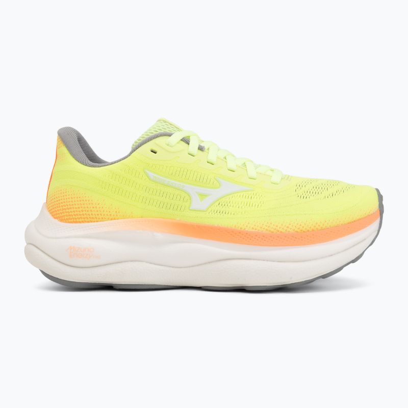 Women's running shoes Mizuno Wave Sky 9 lime pulp/white/flamingo coral 2