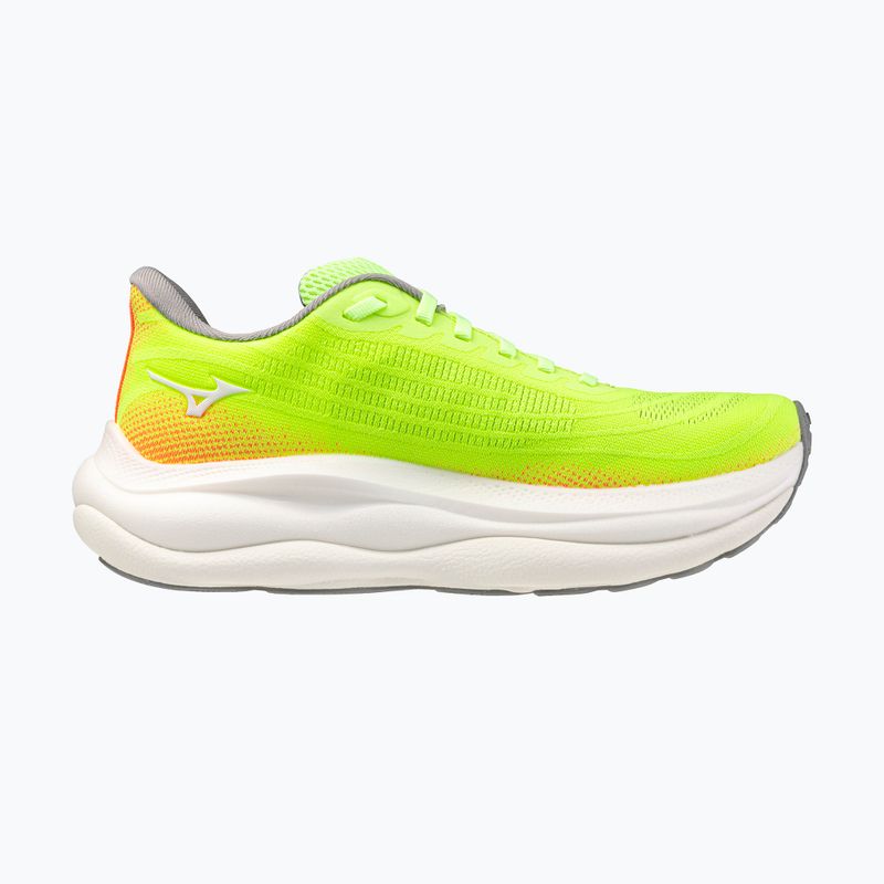 Women's running shoes Mizuno Wave Sky 9 lime pulp/white/flamingo coral 2